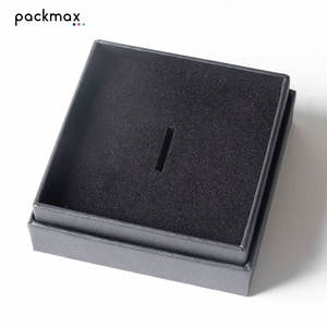 Boîte à couvercle et base en carton avec logo personnalisé, finition brillante/latte et gaufrage, pour cadeau. - Product Image 4