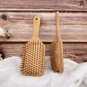 2025 Tùy Chỉnh Tự Nhiên Bằng Gỗ Tre Mái Chèo Túi Khí Tóc Bàn Chải Tre Lông Detangling Bàn Chải Tóc Cho Massage Da Đầ<span class=keywords><strong>u</strong></span> Không Khí Túi Lược - Product Image 5