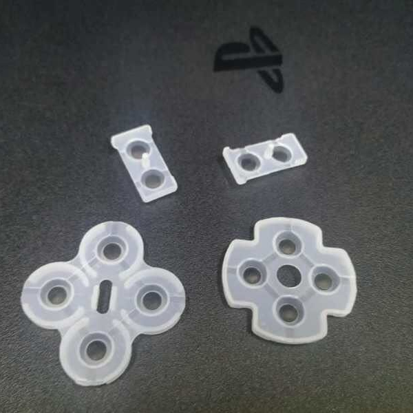Replacement Complete Conductive Rubber Pad Set Replacement for PS4 Controller JDM-030 (5Pcs Set)