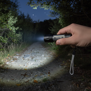Mini torcia ricaricabile nera LED+COB 1W 120ml (Velamp D89R) - Product Image 2