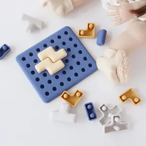2024 Latest Kids Educational Toy Jigsaw Silicone A Tetris Puzzle Pentominoes Silicone Block Puzzle For Children Adult