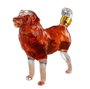 Dog Shaped Large Decanter with Stopper Drinkware 1000ml Holder Carafe Bottle for Restaurant Dining Table Home Party Decoration