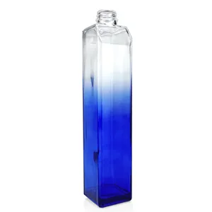 square glass bottle vodka screw cap glass vodka bottle vodka alcohol bottle 750 ml