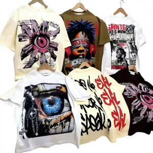 <b>Men's</b> Gothic Eye Graphic <b>T</b> <b>Shirt</b> Loose Fit Short Sleeve 100% Organic Cotton Oversized Streetwear Tee - Product Image 1