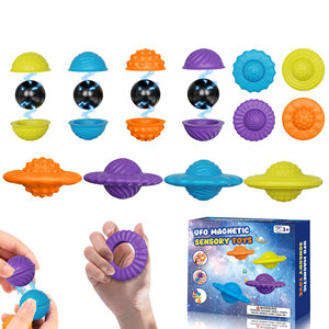 <span class=keywords><strong>UFO</strong></span> Lot de boules sensorielles magnétiques détachables en silicone texturé Jouets anti-stress pour l'autisme TDAH Anxiété chez les adultes et les adolescents - Product Image 1