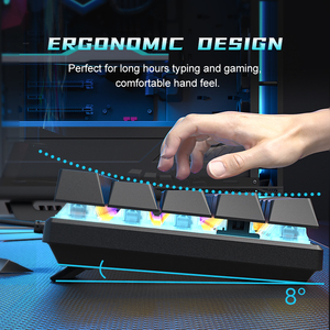 Trên toàn cầu áp dụng 60 phần trăm Nga Bàn phím 61 phím LED RGB Backlit Bàn Phím Cơ khí USB cho PC máy tính xách tay màu xanh thiết bị chuyển mạch - Product Image 3