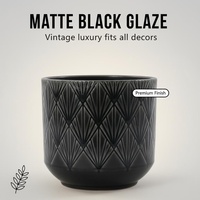 Pot en céramique émaillé durable pour plantes succulentes, idéal pour la maison et l'intérieur/extérieur