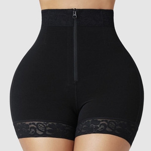 Taille haute abdominale jambes minces ascenseur fesses pantalon vague bas fermeture éclair sport serré grande taille corps façonnage - Product Image 3