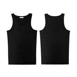 Camiseta sin Mangas de Punto Casual para Hombre, Color Azul Marino, Transpirable, de Secado Rápido, Spandex/Algodón, para Gimnasio, Ejercicio, Ropa Interior Deportiva - Product Image 2