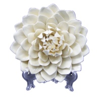 Fleurs décoratives en céramique personnalisées de grande taille, fait à la main, pour décor mural et mariage, vente en gros, pièces