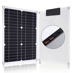 ALECTER Panneau Solaire Semi-Flexible 20W 18V Monocristallin Léger pour Batterie 12V, Camping-Car, Bateau, Voiture, Marine, Voyage - Product Image 2