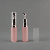 Flacon cosmétique rose de 5 ml, 10 ml, 15 ml pour lotion pour les yeux, rouge à lèvres, crème pour le visage, flacon pompe sans air, applicateur de massage pour rouge à lèvres