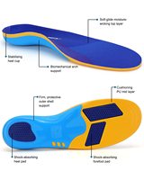 Semelle intérieure en mousse orthopédique absorbant les chocs pour pied de marche Coussins de confort Inserts Support de la voûte plantaire pour pieds plats