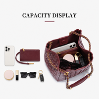 Sacs à main pour femmes en cuir PU tressé, sac fourre-tout 2-en-1, sacs à bandoulière pour femmes, sac à main bandoulière, logo personnalisé, vente en gros