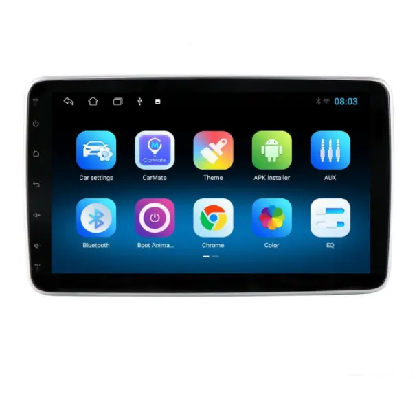 10.1 "tek Din 360 derece dönebilen ve çıkarılabilir dokunmatik ekran araba GPS Navigator multimedya Stereo Android radyo