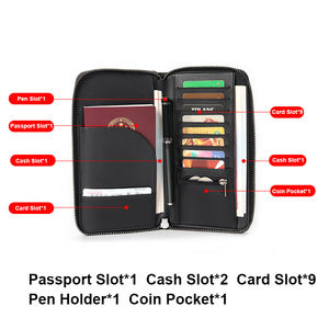 Portadocumenti da Viaggio Vintage in Pelle PU con Protezione RFID, Portafoglio Organizzatore per Viaggi - Product Image 5