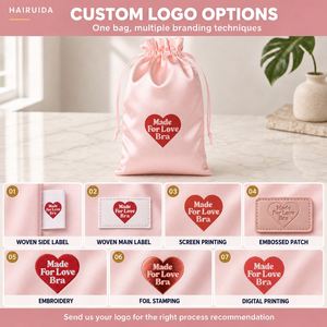Bolsa de Satén con Cordón y Logotipo Personalizado para Perfumes, Lencería, Ropa, Extensiones de Cabello, Joyería, Regalos, Cosméticos - Product Image 5