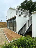 Maison préfabriquée de luxe de 20 pieds, type Apple Cabin, avec vue panoramique, pour hôtel-resort moderne.