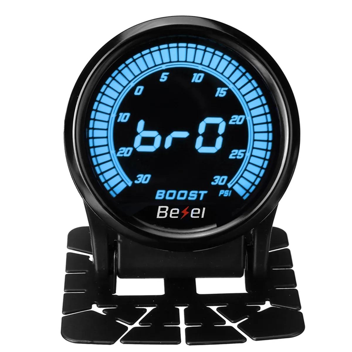 2" 52mm Universal Car Turbo Boost Gauge PSI Meter 10 Color Digital LED Readout Display with Mount Bracket Cup