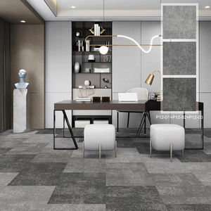 Carrelage de moquette carré marron chaud à double texture avec surface à grain doux, support en PVC, lavable pour hôtels et salons - Product Image 3