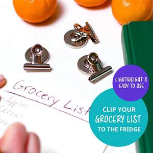 Modèle 6025 3 tailles Argenté Métal électro-plaqué Aimant pour réfrigérateur, tableau blanc, notes et messages, outils et clips magnétiques - Product Image 2