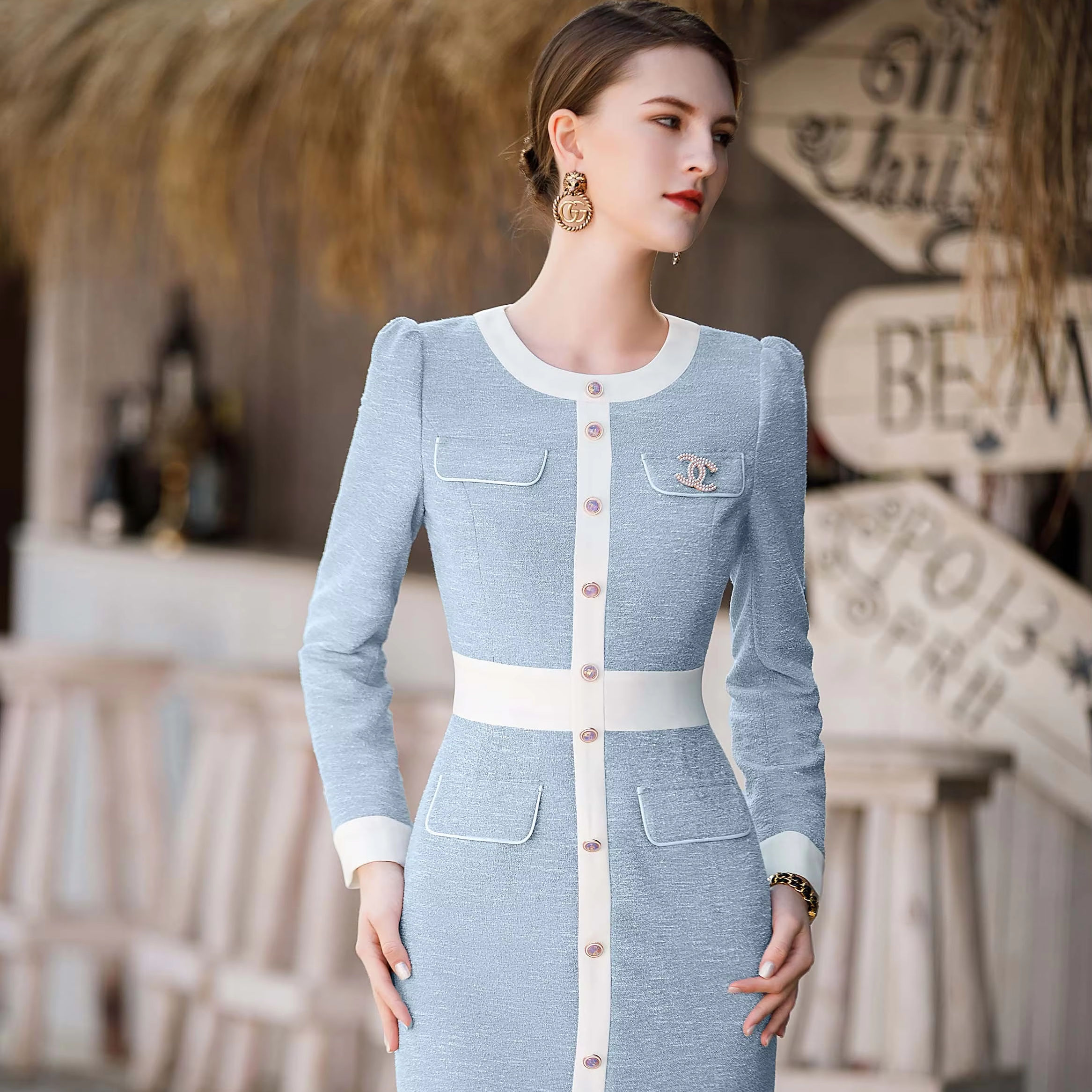 Original Regular mangas completas modelo Slit Hem diseño ODM OEM vendedores  calientes vestidos traje venta al por mayor de fábrica de gama alta Trajes 