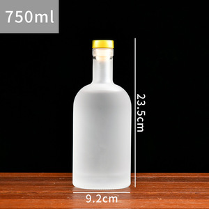 Sang Trọng 50Ml 100Ml 200Ml 375Ml 500Ml 750Ml 1L Rõ Ràng Glass Rượu Chai Với Nút Chai Cho Rượu Vang Vodka Bắc Âu Whisky Brandy Tequila - Product Image 4