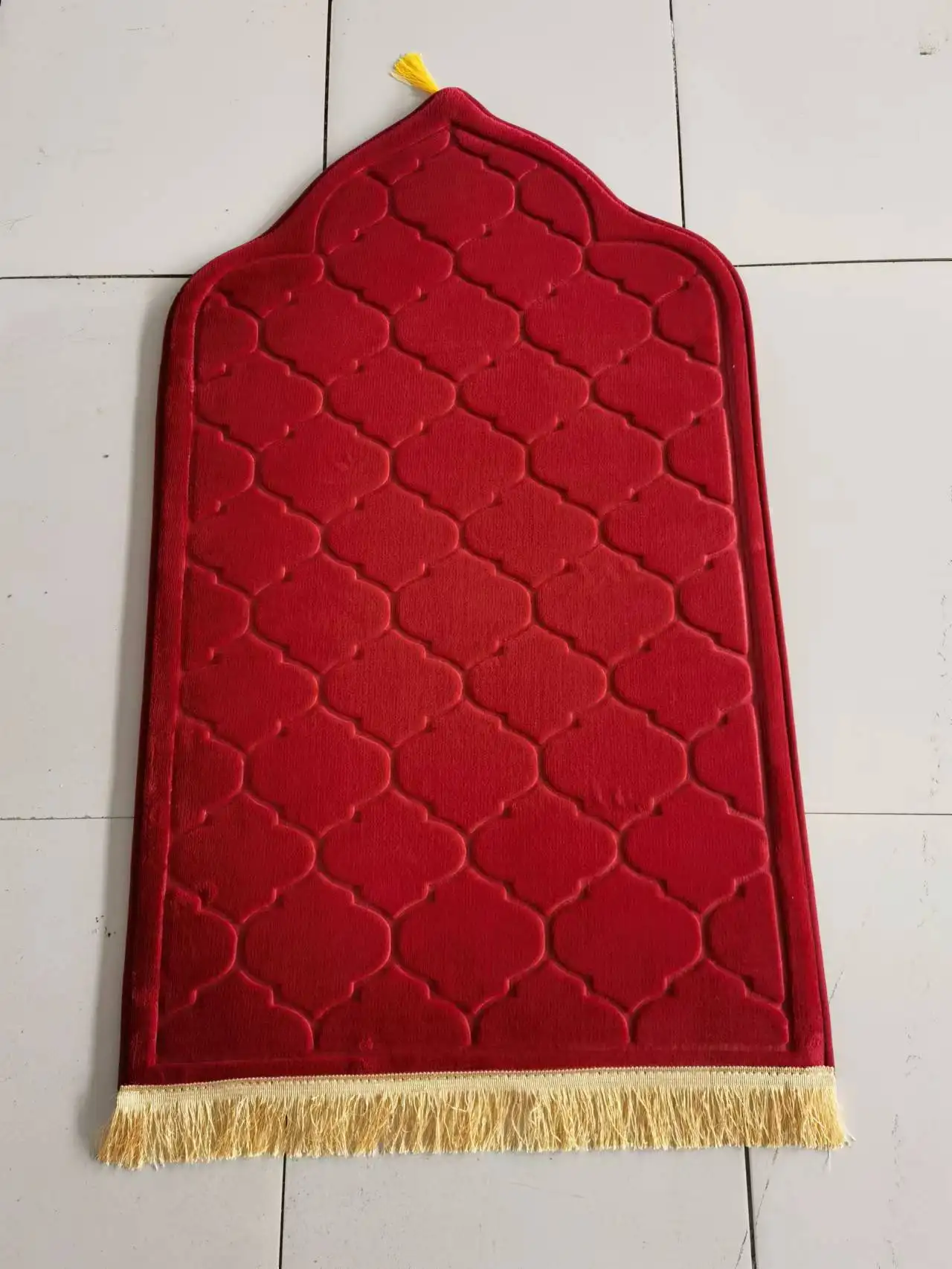 Tappeto Sajadah per Eid Travel Ramadan tappetino da preghiera morbido e di lusso in flanella