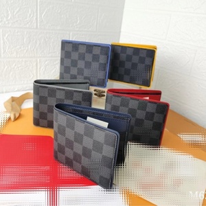 Portefeuille court pliable unisexe en cuir véritable vintage avec plusieurs emplacements pour cartes - Product Image 1
