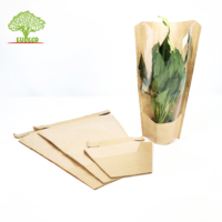 Compost personnalisé à impression flexo couvercle de plante fleur en pot basilic romarin herbes semis emballage papier kraft manches d'emballage Bopp