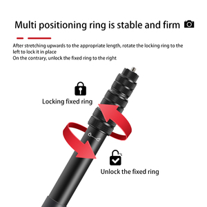 1/4 inch Giao diện hỗ trợ cực Chân máy trục cầm tay <span class=keywords><strong>Monopod</strong></span> máy ảnh mở rộng Selfie Stick toàn cảnh <span class=keywords><strong>GoPro</strong></span> Camera Selfie Stick - Product Image 5