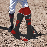 SN Nouvelles Chaussettes de Baseball Personnalisées avec Logo, Tricotées, Design Imprimé en 3D, Coton Respirant, Antidérapantes, pour Jeunes, Sports, Softball