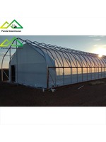 Serre agricole monopente en polycarbonate avec structure en acier galvanisé – Grande structure occultante de qualité commerciale