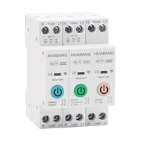 Disjoncteur intelligent TUYA WiFi sans fil avec minuterie, compteur d'énergie KWH, télécommande, protection contre les surtensions et les sous-tensions, 1P+N, 63A