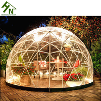 Tente d'extérieur transparente de type igloo pour jardin, dôme géodésique