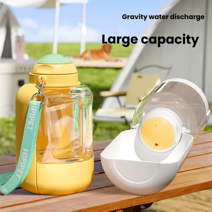 Bouteille d'eau pour <span class=keywords><strong>chien</strong></span> de grande taille de 1500 ml avec récipient pour nourriture, bouteille d'eau portable pour animaux de compagnie, 3 en 1, Bebedero Para Perros, accessoires pour animaux de compagnie - Product Image 3