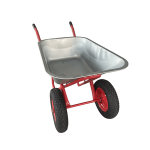 Carretilla resistente de construcción al por mayor WB6417 bandeja metálica de dos ruedas - Product Image 4