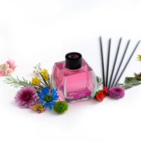 Diffuseur de parfum en cachemire Winter Fig, parfum longue durée dans un cylindre en verre en forme de fleur, coffret cadeau
