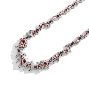 Spike Red Eye Parasite Necklace Zinc Alloy Claw Setting Party Men's Fashion Power Necklace Geometric Animal Design - Product Image 3