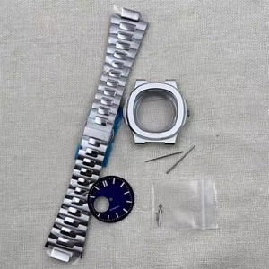 Kit de boîtier en acier inoxydable 316L miroir saphir argenté de 42mm pour boîtier de montre en verre de mouvement NH38 pièces de réparation de couverture arrière - Product Image 2