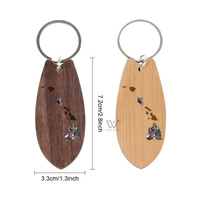 Porte-clés en bois en forme de planche de surf, texte gravé au laser personnalisé, logo, porte-clés en bois naturel, cadeau