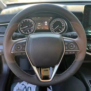 Funda de <span class=keywords><strong>Volante</strong></span> Cosida a Mano Personalizada para <span class=keywords><strong>Toyota</strong></span> Camry, Avalon, <span class=keywords><strong>Corolla</strong></span>, Highlander, RAV4, Accesorios de Cuero y Fibra para Auto - Product Image 6