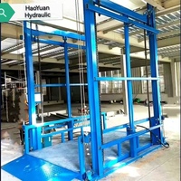 HAOYUAN Kleiner Lagerhaus-2T-Hydraulik-Lastenaufzug mit Doppelzylinder, drahtloser Steuerung, Stahlkonstruktion, 220/380V Hubfunktion