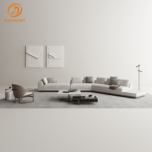 Set di Divani Modulari a 2 Posti in Bouclé, Componibile a L, Comodo, Grigio, Moderno per Soggiorno, Hotel, Villa - Product Image 2