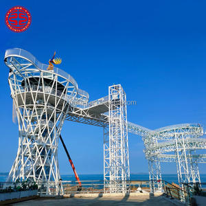 Tobogán Acuático <span class=keywords><strong>de</strong></span> Cristal para Parques <span class=keywords><strong>de</strong></span> Diversiones al Aire Libre, Cómodo, Fabricado en Metal y Cristal, para Uso Comercial en Parques Acuáticos <span class=keywords><strong>de</strong></span> Montaña, 500 kg - Product Image 6