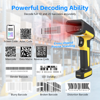 Lecteur de codes-barres 2D industriel IP67 avec garantie de deux ans, 300 000 codes-barres, 433 MHz, sans fil, BT, portable, robuste, scanner de codes-barres DPM