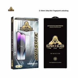 Protector de cristal de reconocimiento de desbloqueo de huellas dactilares HD 9H para <span class=keywords><strong>Samsung</strong></span> Galaxy S24 Ultra Protector de pantalla S25 MIcas Film S23 S22 S26 - Product Image 1