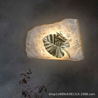 Lámpara de Pared LED de Cristal Natural de Lujo Posmoderna, para Sala de Estar, Dormitorio, Cabecera, Decorativa