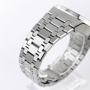 Correa de Reloj Compatible con AP Farm <span class=keywords><strong>Oak</strong></span> GA2100/GA2110, Tercera Generación, Correa de Metal Modificada de Acero Inoxidable - Product Image 4
