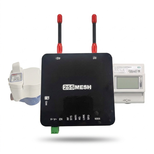 Industrial LoRaWAN Gateway 8 Channel Smart Water Metering 2000 Nodes Capacity 4G WiFi Ethernet Auto Backup 0.72W Low Power Class